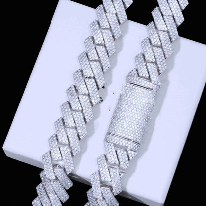 20mm Extended Clasp Prong Cuban Chain
