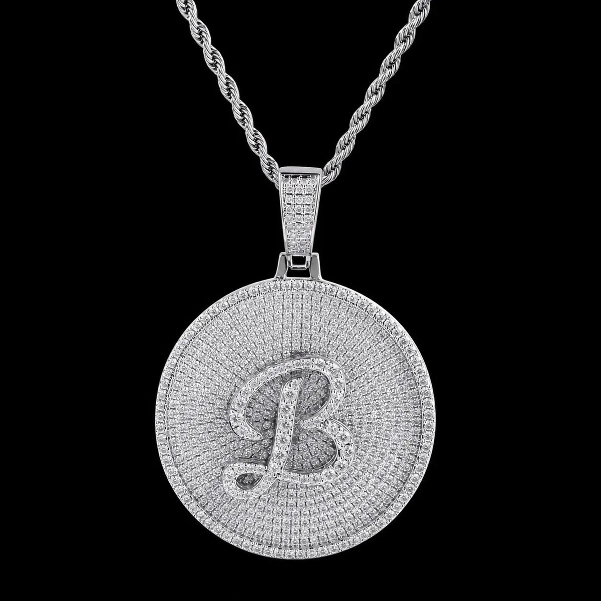 26-Letter Iced-Out Pendant - 50mm