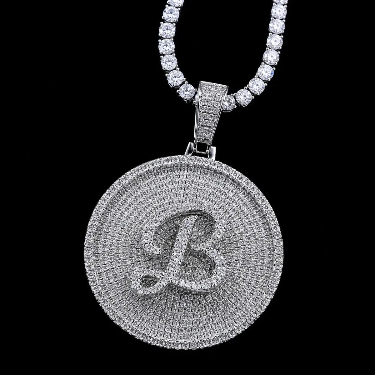 26-Letter Iced-Out Pendant - 50mm