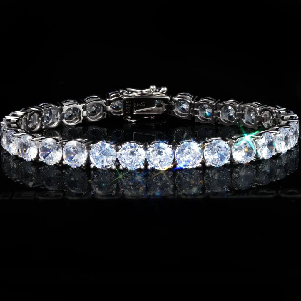 925 Sterling Silver AAA CZ 6mm Tennis Bracelet