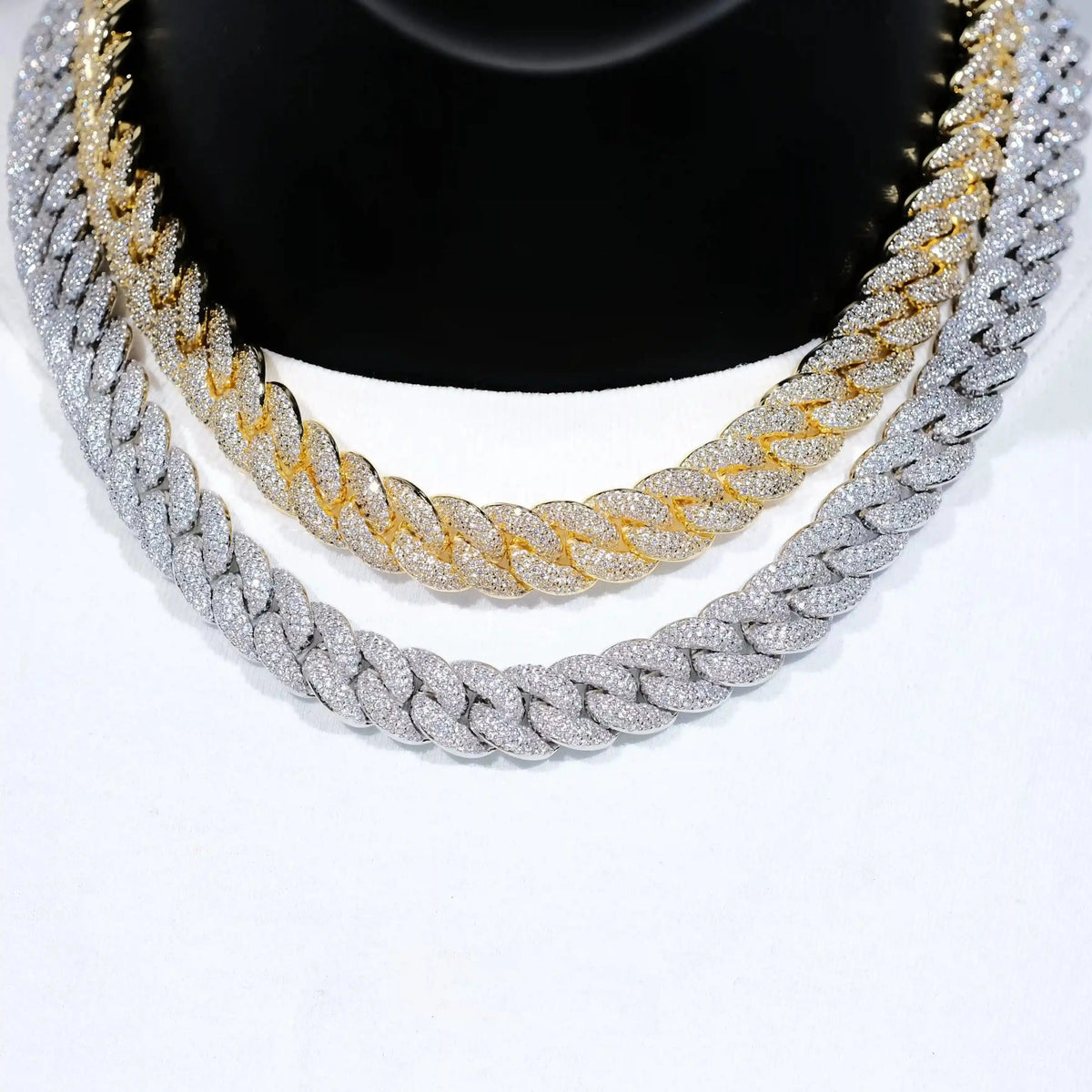 3-Row Bubble Iced Cuban Chain - 14mm