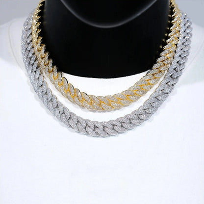 3-Row Bubble Iced Cuban Chain - 14mm