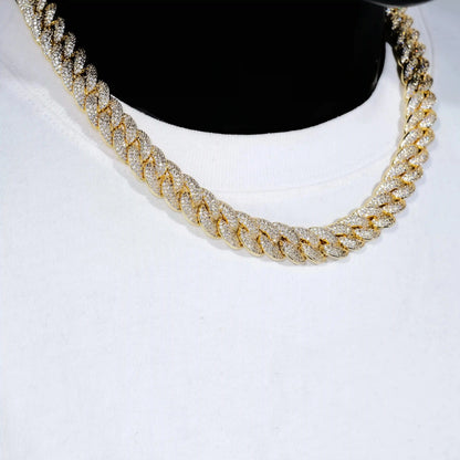3-Row Bubble Iced Cuban Chain - 14mm