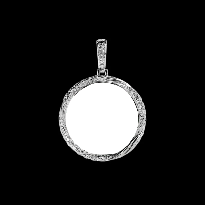 3D Custom Photo Flame Solid Round Pendant - 37mm