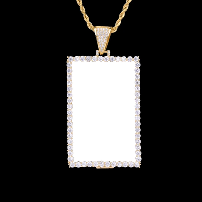3D Custom Photo Large Square Pendant - 40mm