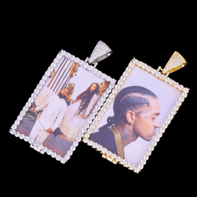 3D Custom Photo Large Square Pendant - 40mm