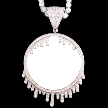 3D Custom Round Water Drop Pendant - 65mm