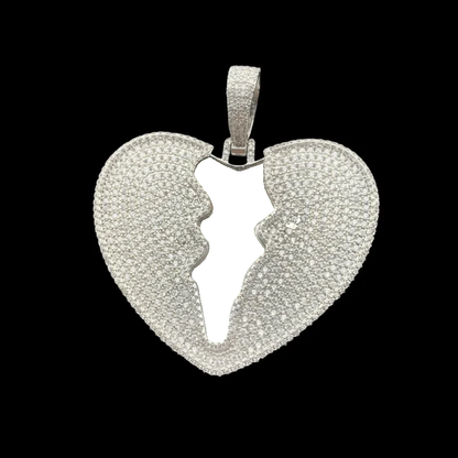 3D Customized Cracked Love Pendant - 55mm