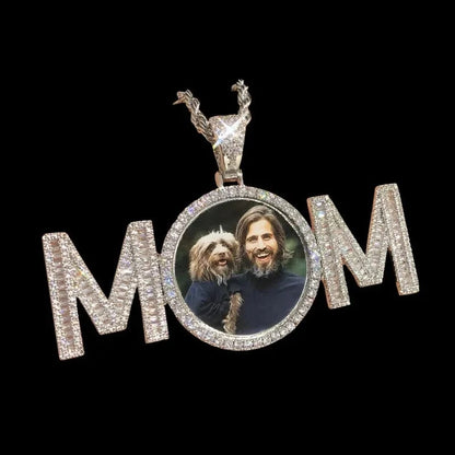 3D Customized Photo Letter Round Pendant - 80mm