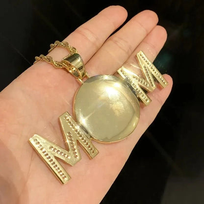 3D Customized Photo Letter Round Pendant - 80mm