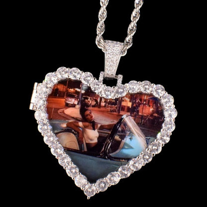 3D Customized Photo Love Flip Pendant - 45mm