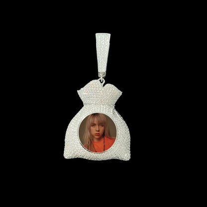 3D Customized Photo Money Bag Pendant - 42mm