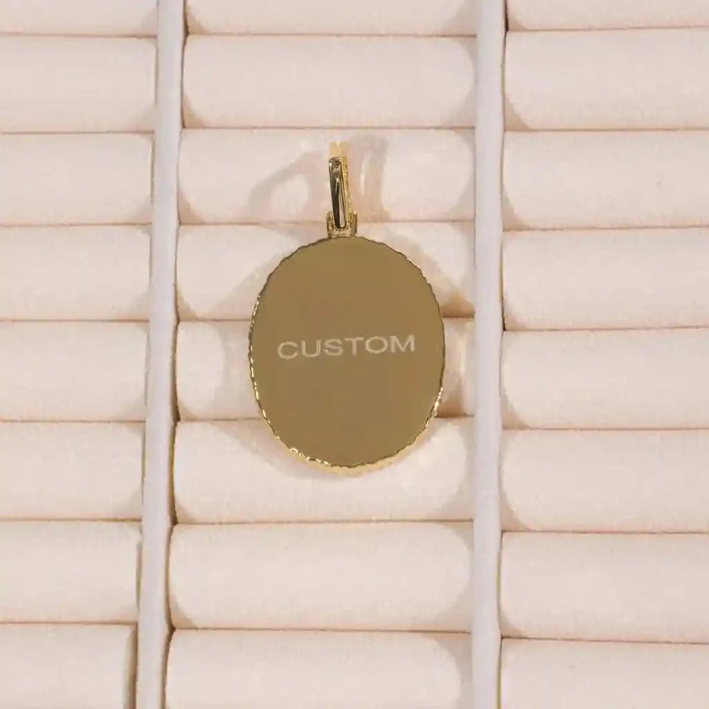 3D Oval Custom Picture Pendant