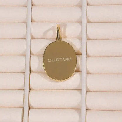 3D Oval Custom Picture Pendant