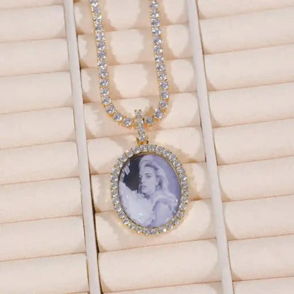 3D Oval Custom Picture Pendant