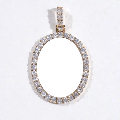 3D Oval Custom Picture Pendant
