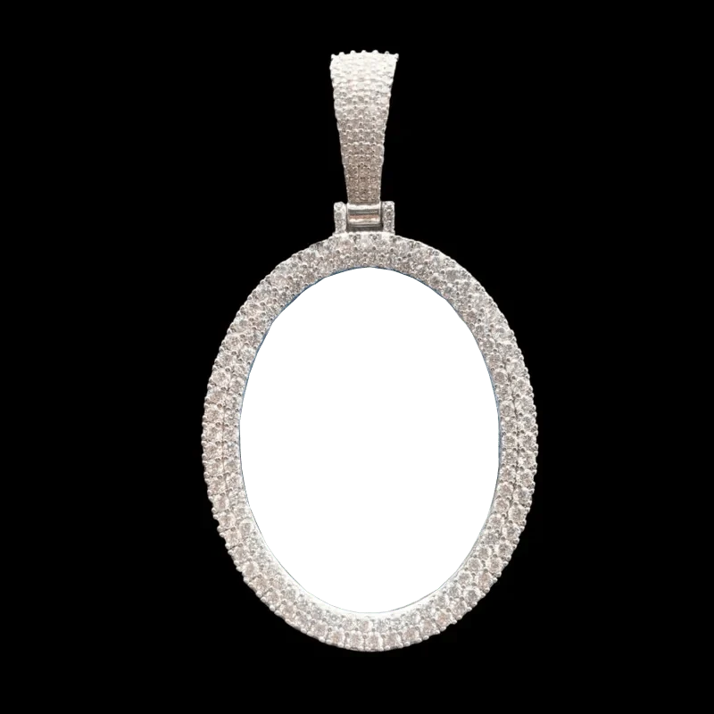 3D Photo Custom Oval Pendant - 42mm