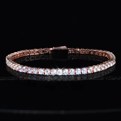 Tennis Bracelet in Rose Gold - 3mm