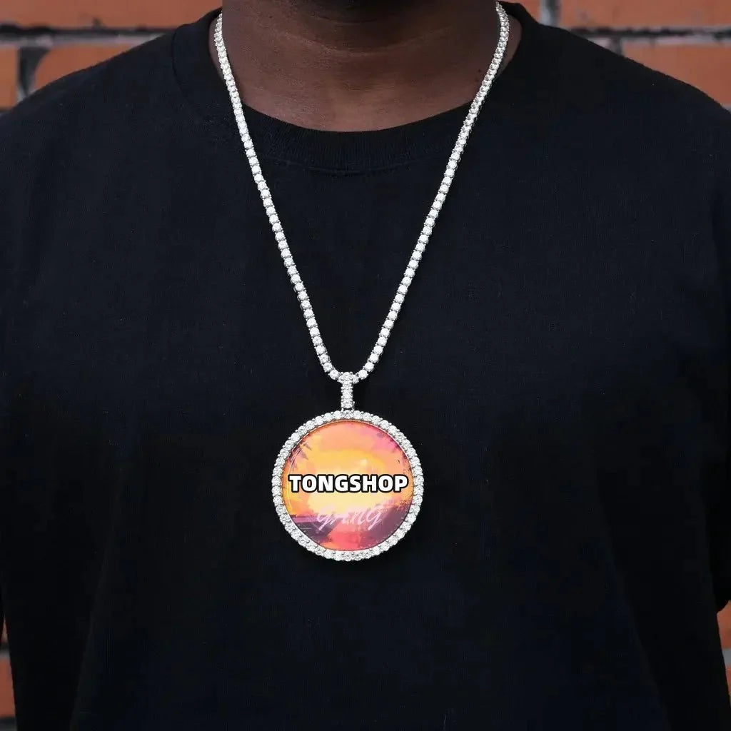 3D CIRCLE CUSTOM PICTURE PENDANT