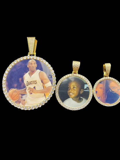 3D Circle Custom Picture Pendant