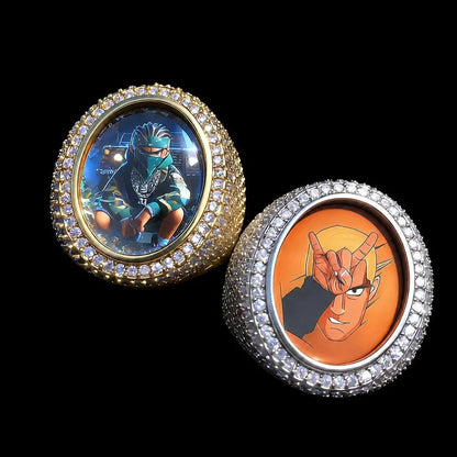 3D Custom Photo Oval Ring