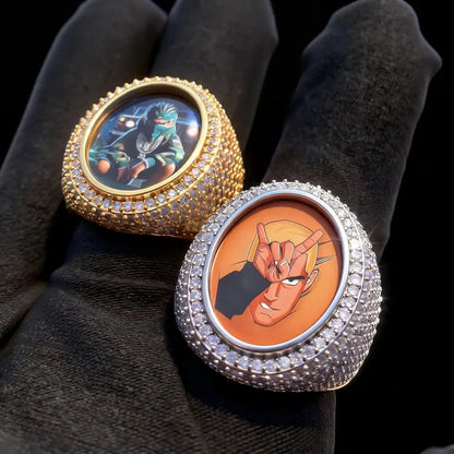 3D Custom Photo Oval Ring