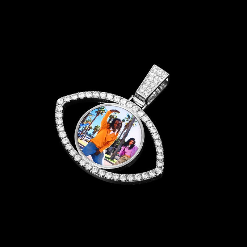 3D Evil Eye Photo Custom Commemorative Pendant - 40mm