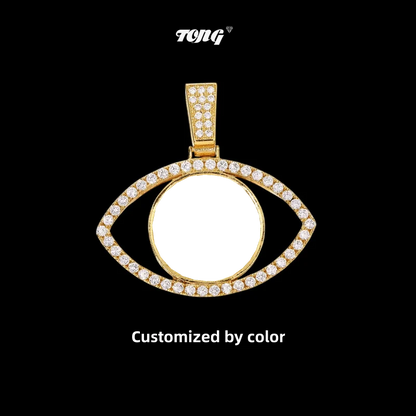 3D Evil Eye Photo Custom Commemorative Pendant - 40mm