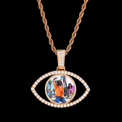 3D Evil Eye Photo Custom Commemorative Pendant - 40mm