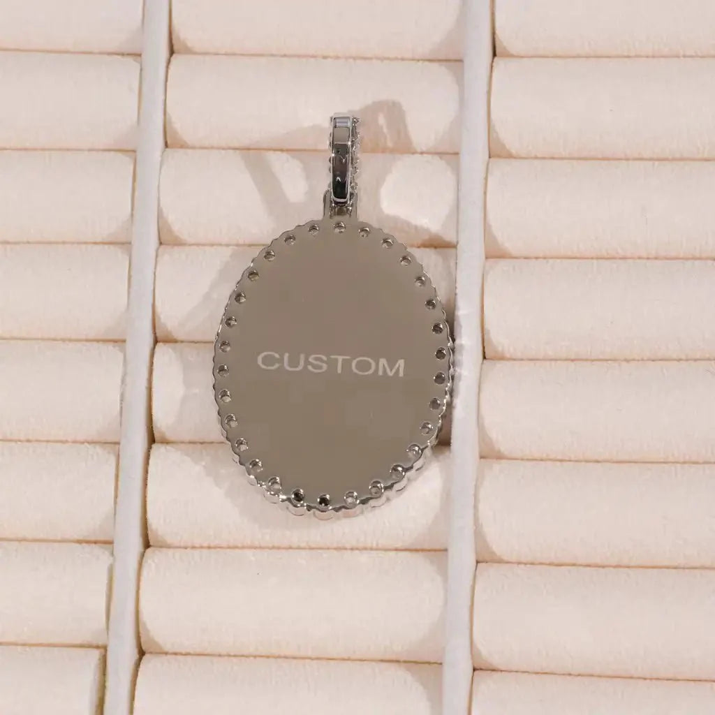 3D Oval Custom Picture Pendant