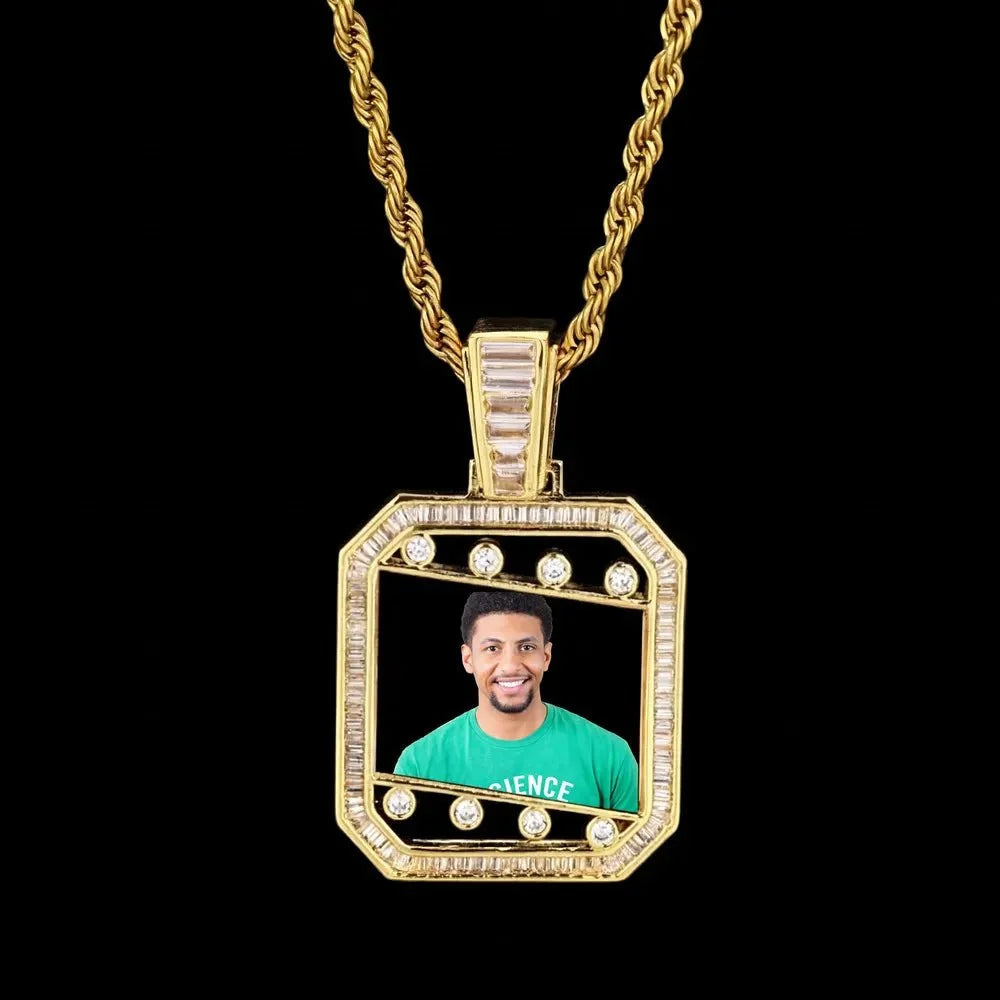 3D Quadrilateral Solid Photo Custom Commemorative Pendant - 30mm