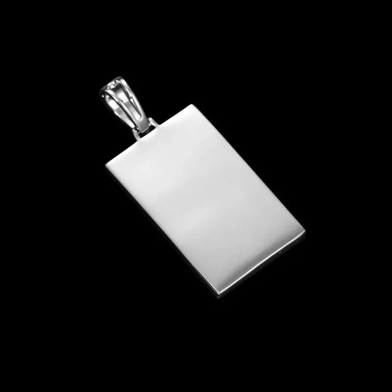3D Rectangular Solid Custom Photo Pendant - 25mm