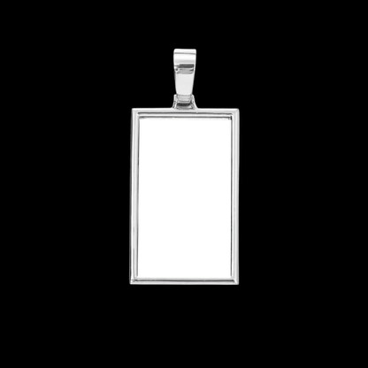 3D Rectangular Solid Custom Photo Pendant - 25mm
