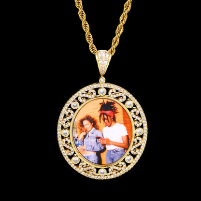 3D Round Solid Photo Custom Commemorative Pendant - 38mm