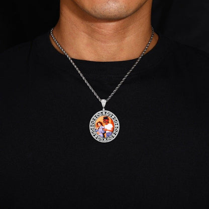 3D Round Solid Photo Custom Commemorative Pendant - 38mm