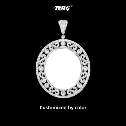 3D Round Solid Photo Custom Commemorative Pendant - 38mm