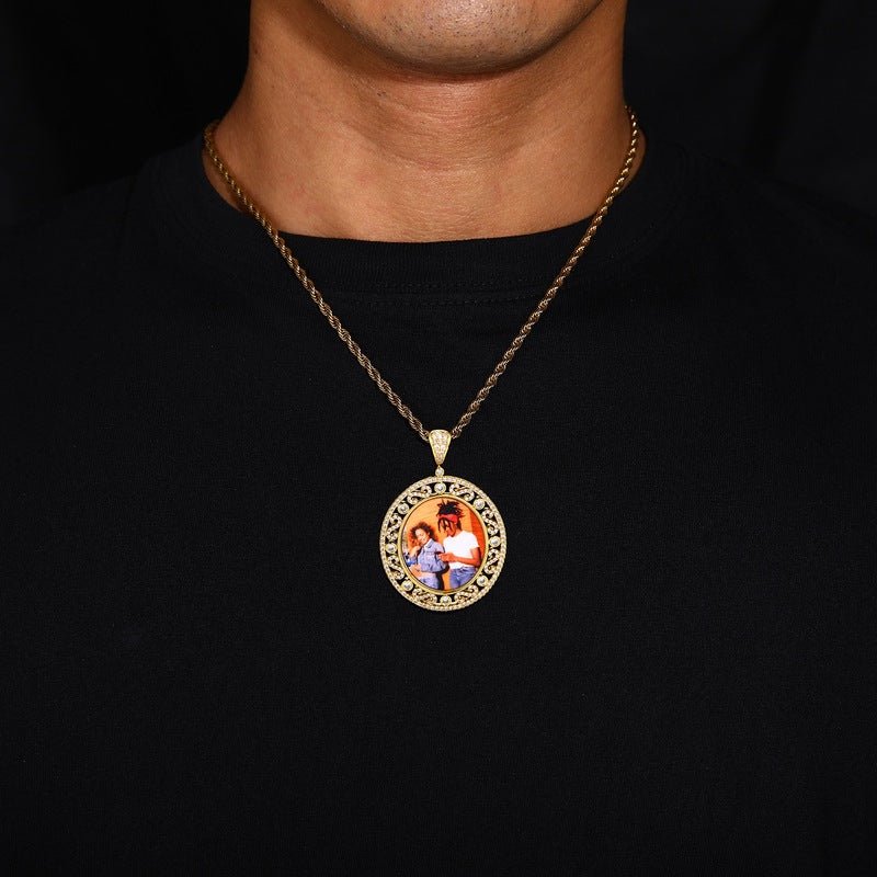 3D Round Solid Photo Custom Commemorative Pendant - 38mm