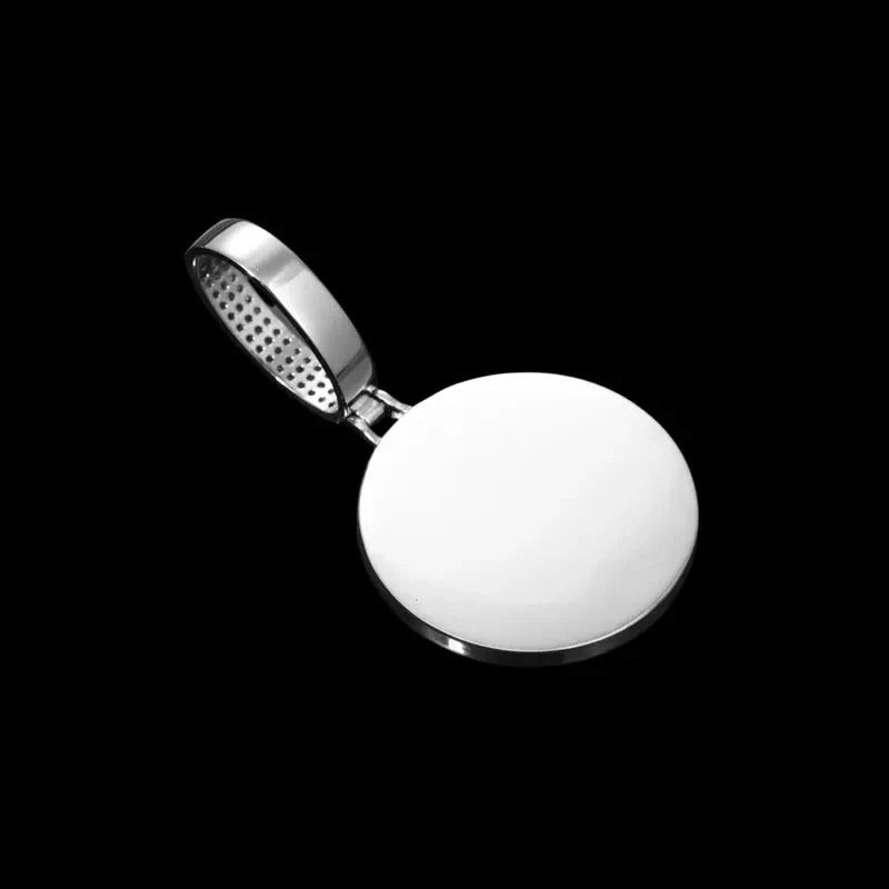 3D Small Solid Round Custom Photo Pendant - 35mm