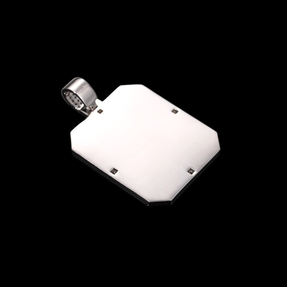 3D Solid Square Oval Custom Photo Pendant - 35mm