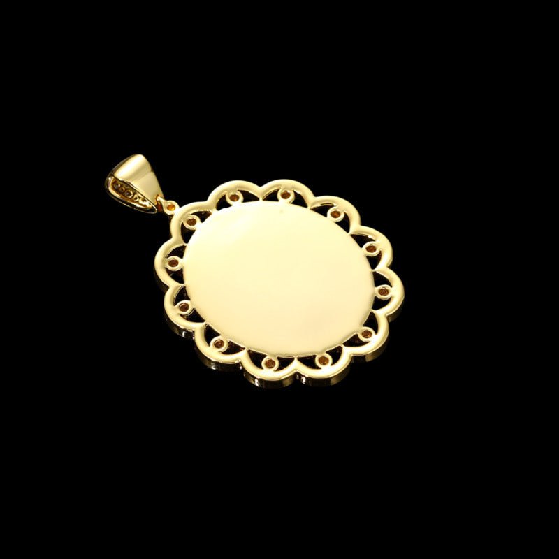 3D Sunflower Solid Photo Custom Commemorative Pendant - 40mm