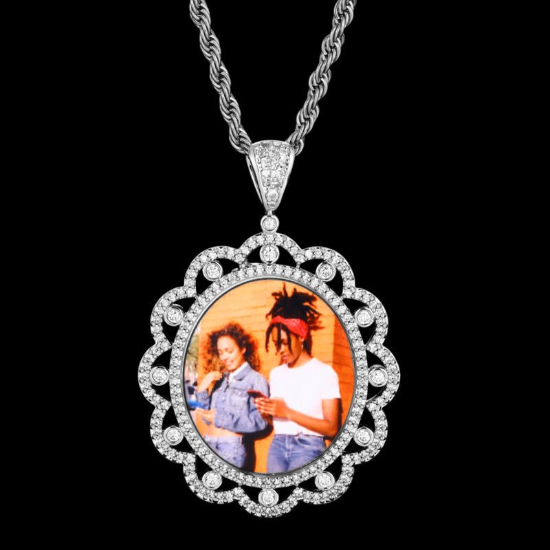 3D Sunflower Solid Photo Custom Commemorative Pendant - 40mm