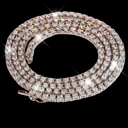 3mm 18K Gold-Plated Iced BlingBling Tennis Chain