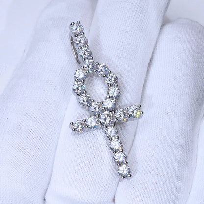 VVS Moissanite Ankh PENDANTS - 4.81 Carat