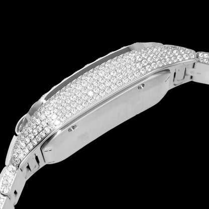 40mm Large Diamond VVS Moissanite Square Watch – Custom Edition