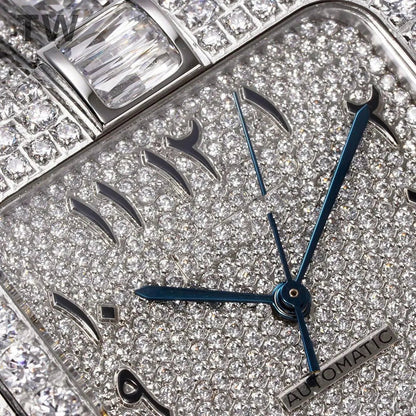 40mm Large Diamond VVS Moissanite Square Watch – Custom Edition