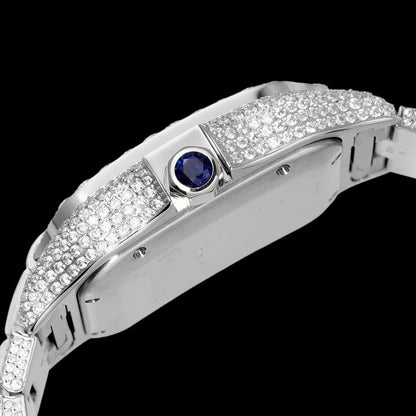 40mm Large Diamond VVS Moissanite Square Watch – Custom Edition