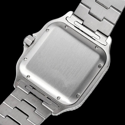 40mm Large Diamond VVS Moissanite Square Watch – Custom Edition