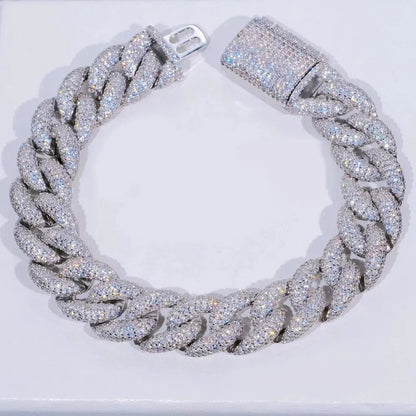 5-Row Iced Cuban Bracelet - 15mm
