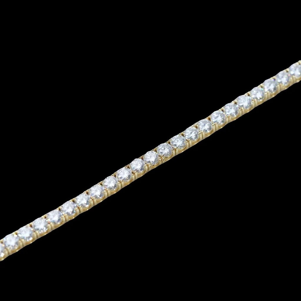 5MM 925S & VVS Moissanite Tennis Bracelet 18K Gold