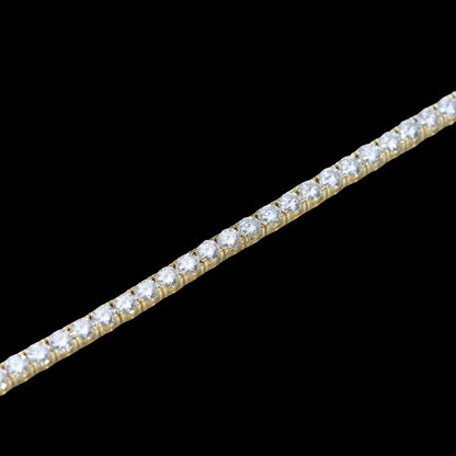 5MM 925S & VVS Moissanite Tennis Bracelet 18K Gold